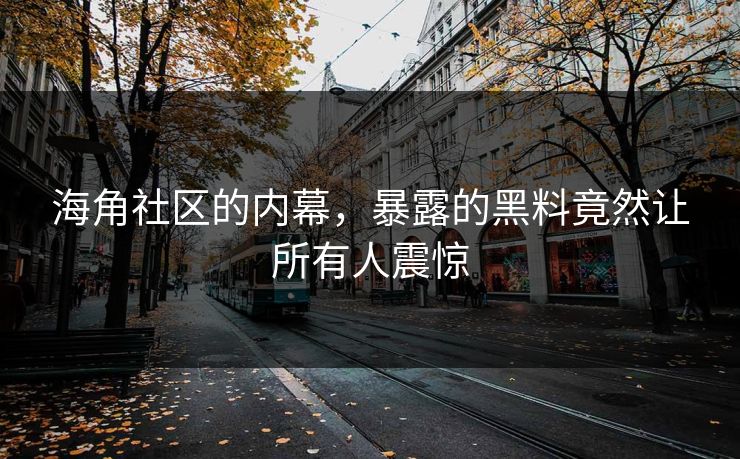 海角社区的内幕，暴露的黑料竟然让所有人震惊