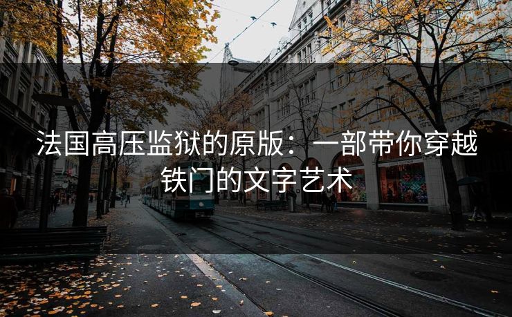 法国高压监狱的原版：一部带你穿越铁门的文字艺术