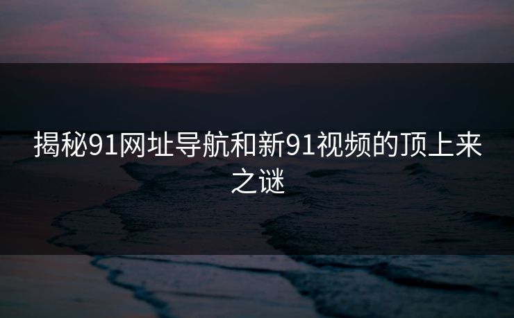 揭秘91网址导航和新91视频的顶上来之谜